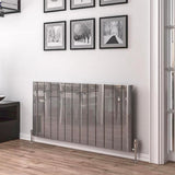 Eastbrook Panel Radiator 600 x 1230 / Electric Only Eastbrook Peretti Straight Horizontal Aluminum Radiator in Polished Aluminum