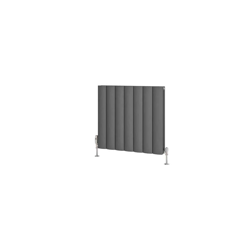 Eastbrook Panel Radiator Eastbrook Guardia Straight Horizontal Aluminium in Matt Anthracite