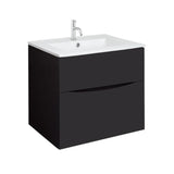 Crosswater Wall Mounted Vanity Unit Crosswater Glide II Wall Mounted Two Drawer Vanity Unit with Basin