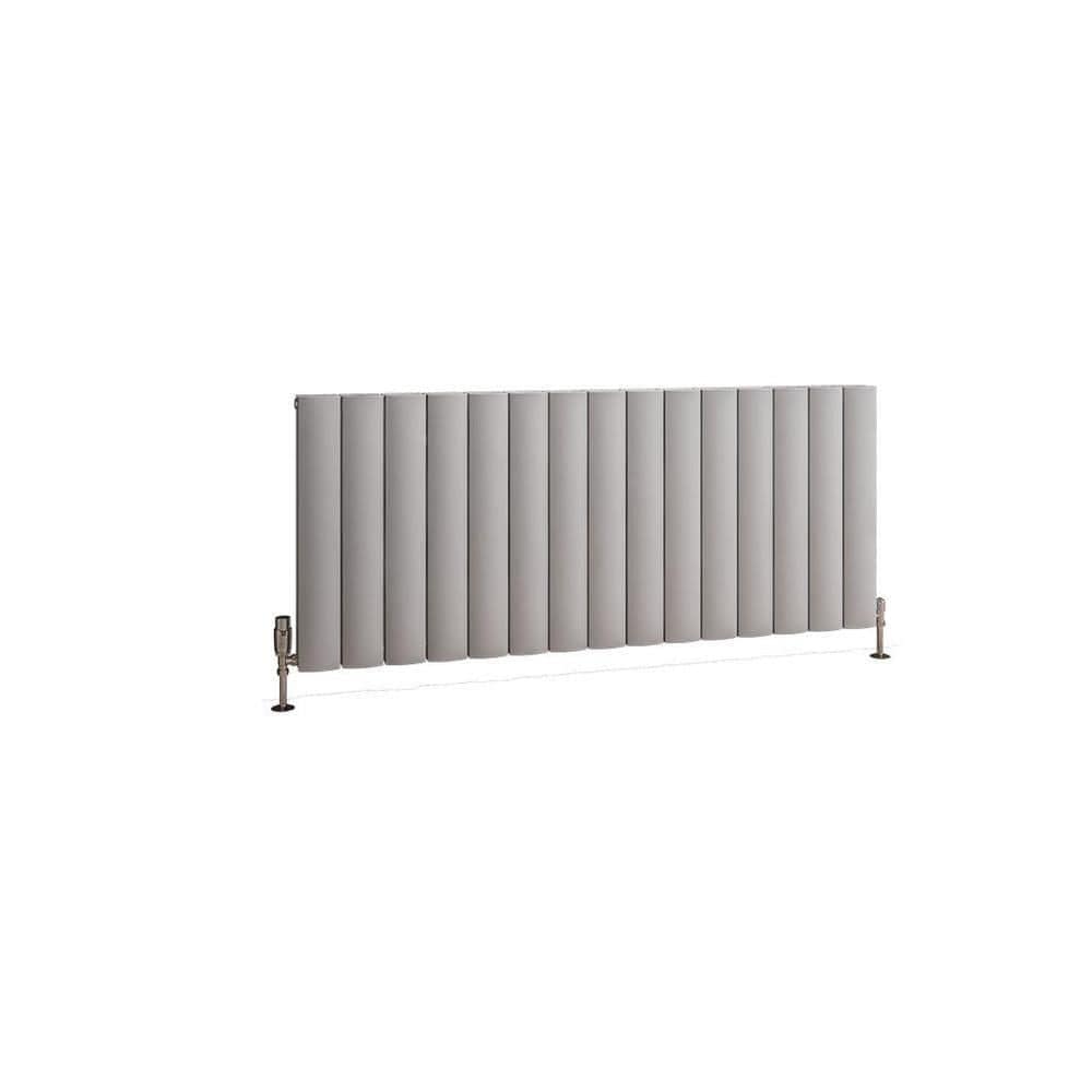 Eastbrook Panel Radiator Eastbrook Guardia Straight Horizontal Aluminium in Matt Grey