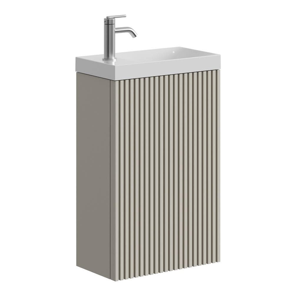 Crosswater Cloakroom Vanity Unit Crosswater Limit Cloakroom Wall Mounted 400mm Single Door Vanity Unit with Basin