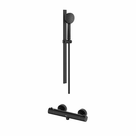 Roca Exposed Shower Set Roca Splash-T Thermostatic Bar Shower Valve with Shower Handset and Rail Set