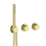 Roca Concealed Shower Set Roca T-Multi Thermostatic Concealed Shower Valve with Rainshower Head, Pencil Handset and Overflow Bath Filler