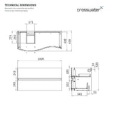 Crosswater Wall Mounted Vanity Unit Crosswater Svelte Wall Hung Vanity Unit with Basin