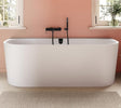 Villeroy & Boch Back To Wall Freestanding Bath Villeroy & Boch Oberon 2.0 Quaryl Back to Wall Double Ended Bath, 1800 x 800mm