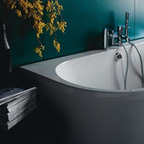 Britton Back To Wall Freestanding Bath Britton Saturn Back to Wall Freestanding Bath - 1700 x 750mm in White
