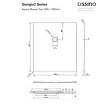 Tissino Rectangle Shower Tray Tissino Giorgio2 Rectangle Shower Tray in Grey Slate