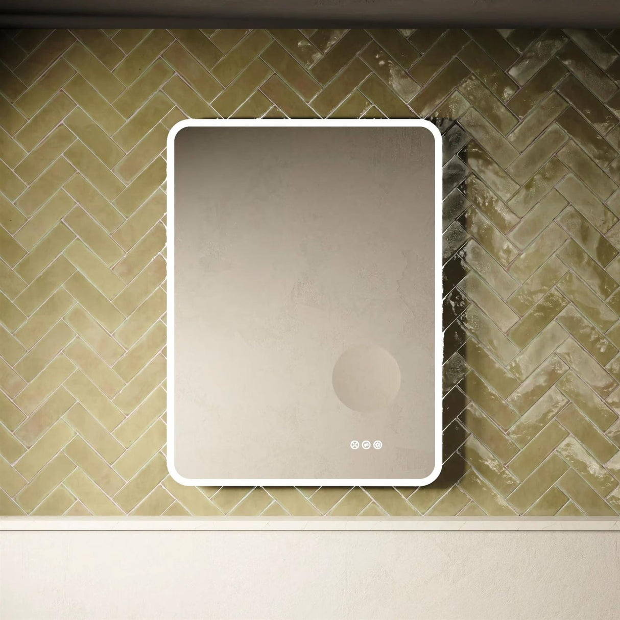 Crosswater Illuminated Mirror Crosswater Svelte Illuminated LED Mirror with Magnifier 600 x 800mm