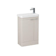 Imex Cloakroom Vanity Unit Matt Cashmere Imex Luna 550mm Floor Standing Double Door Cloakroom Vanity Unit with Basin