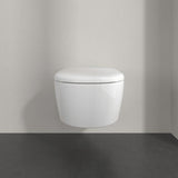 Villeroy & Boch Wall Hung Toilet Villeroy & Boch Skyla Round Wall Hung Rimless Toilet with Twist Flush and Soft Close Seat
