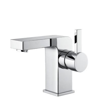 Flova Mono Basin Tap Flova Str8 Mini Basin Mixer Tap with Clicker Waste in Diamond Chrome