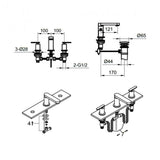 Sagittarius 3 Tap Hole Basin Set Sagittarius Eclipse Flat Swivel Spout 3 Hole Basin Mixer Tap in Chrome