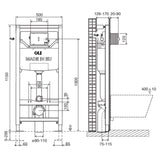 JTP Wall Hung WC Frame JTP Oli Wall Mounted 1200mm Frame and Cistern