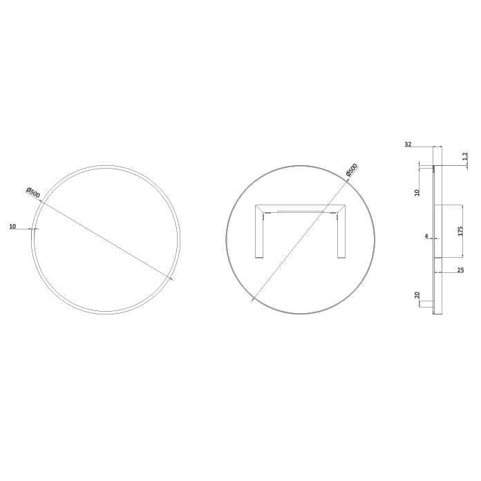 Crosswater Standard Mirror Crosswater Infinity Round Framed Mirror