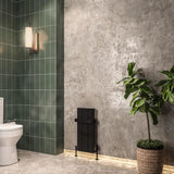 Eastbrook Panel Radiator 600 x 280 / Central Heating Eastbrook Peretti Straight Vertical Aluminium Radiator in Matt Black