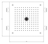 Crosswater Fixed Shower Heads Crosswater MPRO Stream Square Recessed Shower Head