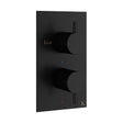 Crosswater Concealed Shower Valve Matt Black Crosswater MPRO 2 Outlet, 2 Handle Concealed Thermostatic Shower Valve (Bath/Handset)