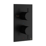 Crosswater Concealed Shower Valve Crosswater MPRO 2 Outlet, 2 Handle Portrait Concealed Thermostatic Shower Valve (Bath/Handset)