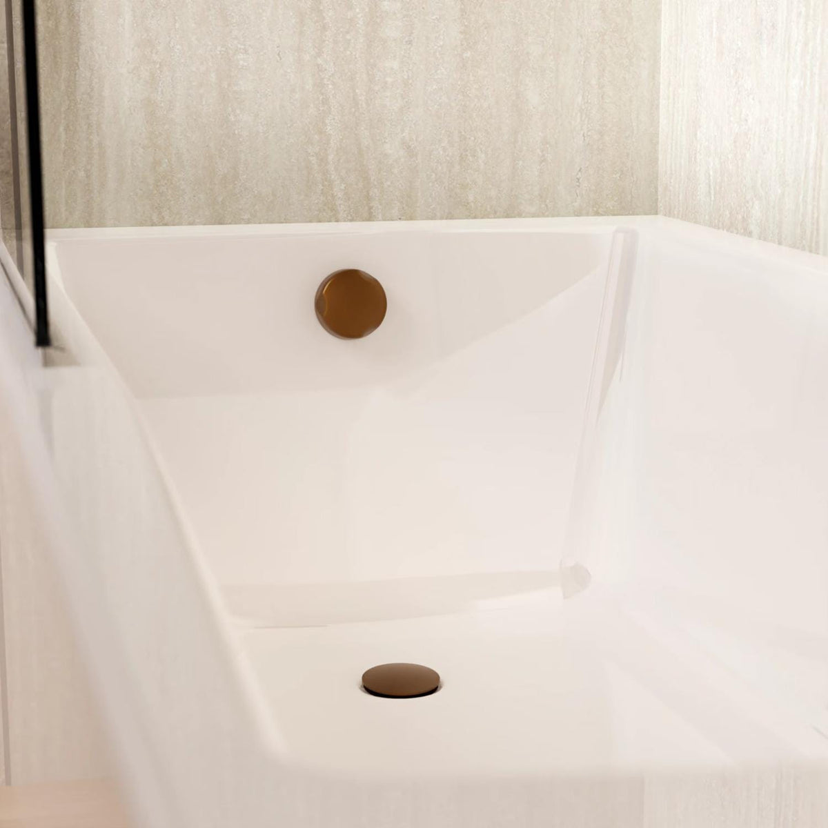 Crosswater Bath Waste Brushed Bronze Crosswater Extended Pop-Up Bath Waste and Overflow