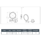 JTP Cosmetic and Shaving Mirror JTP Zoom Illuminated Magnifying Cosmetic and Shaving Mirror