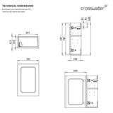 Crosswater Cloakroom Vanity Unit Crosswater Alo Single Door Wall Mounted 400mm Cloakroom Vanity Unit with Basin