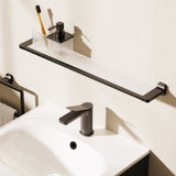 Crosswater Shelf Matt Black Crosswater Rotar Shelf, Soap Dispenser and Tumbler Holder