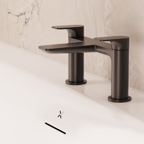Crosswater Bath Mixer Matt Black Crosswater Fuse Bath Filler Tap