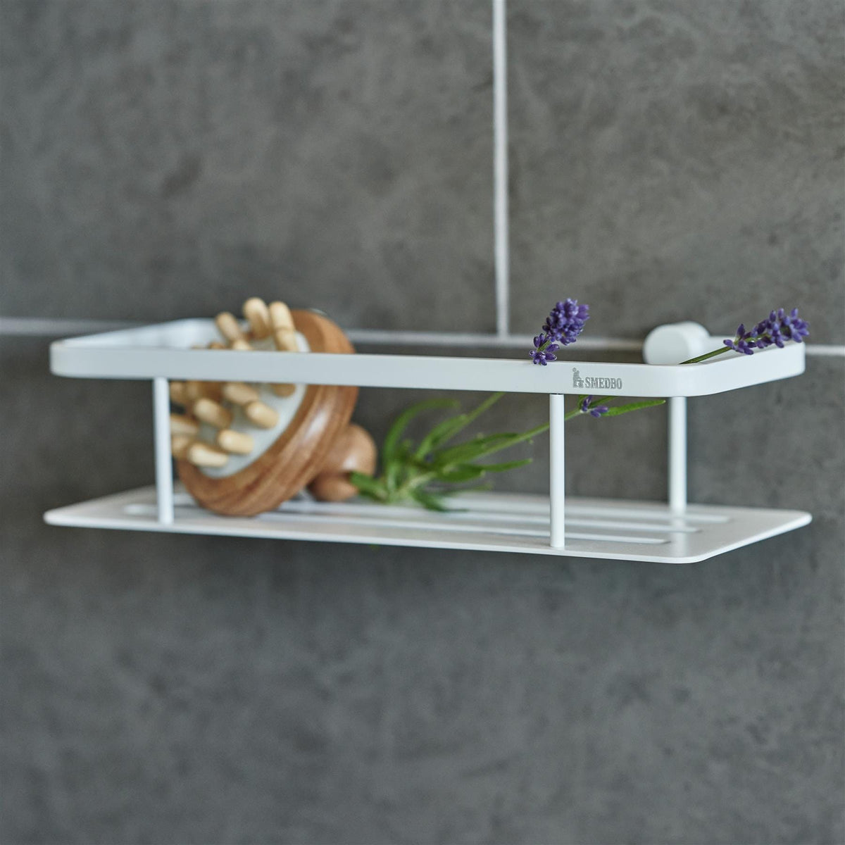 Smedbo Basket Matt White Smedbo Sideline Design Shower Basket
