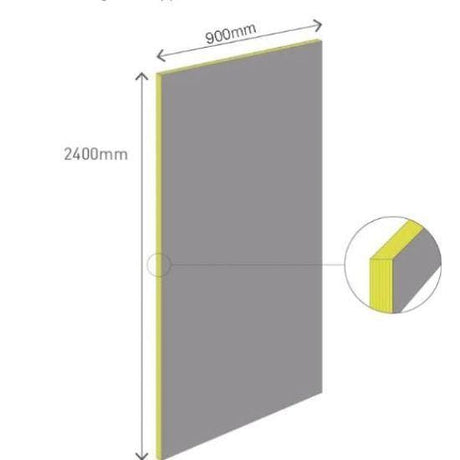Multipanel Wall Panel 2400 x 900mm / Straight Edge Multipanel Contemporary Wall Panel in Jupiter Silver
