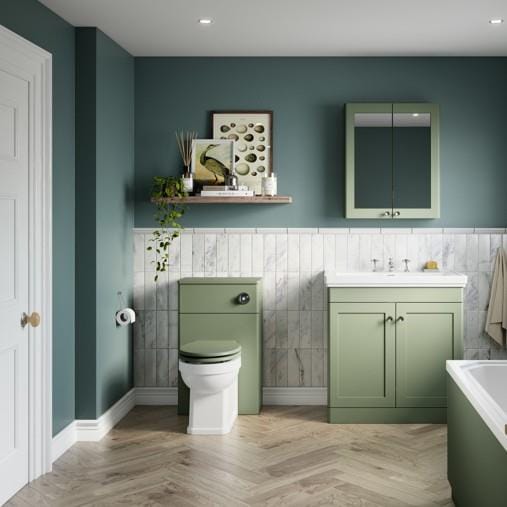Aquarius WC Unit Green Aquarius Leighton 500mm WC Unit
