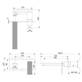 Crosswater Wall Mounted Basin Tap Crosswater Limit 2 Hole Wall Mounted Basin Mixer Tap