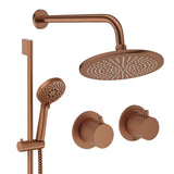 UK Bathroom Store Concealed Shower Set Crosswater Module Shower Set 2 with Riser Rail Kit and Overhead Shower
