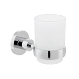 VADO Toothbrush Holder Vado Elements Frosted Glass Tumbler And Holder in Chrome