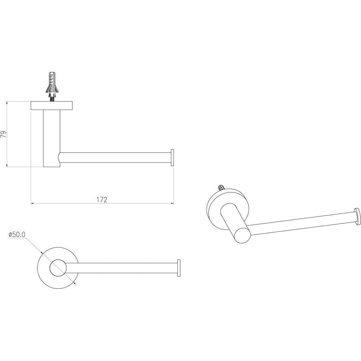 Aquarius Bathrooms Toilet Roll Holder Aquarius Mode Toilet Roll Holder