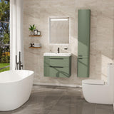 Imex Wall Mounted Vanity Unit Imex Luna 700mm Wall Mounted Double Drawer Vanity Unit with Basin