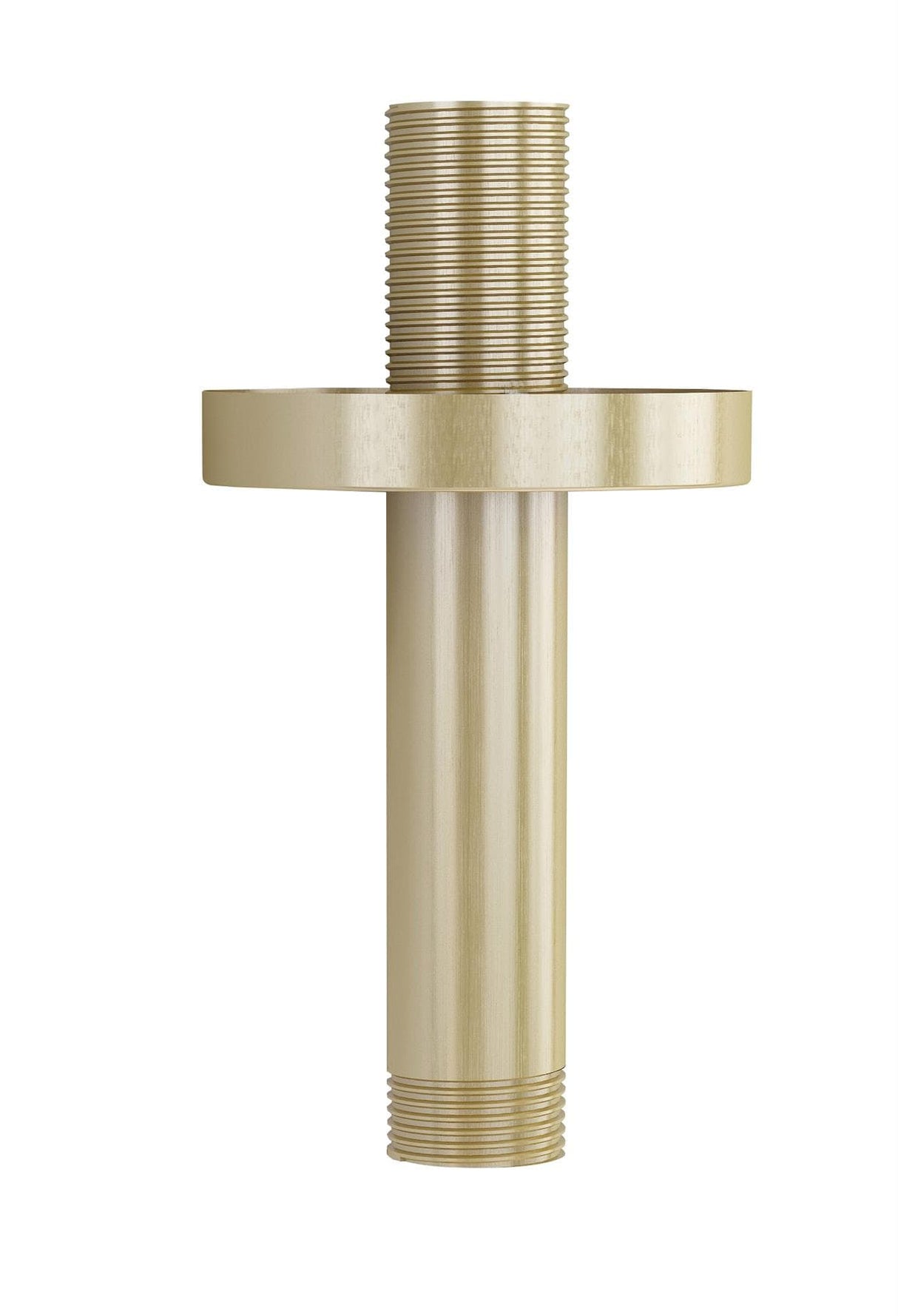 Imex Fixed Shower Arm Brushed Brass Imex Round 75mm Ceiling Mounted Shower Arm