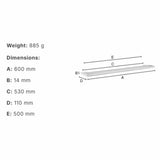 Smedbo Towel Rails and Rings Smedbo Air 600mm Double Towel Rail in Chrome