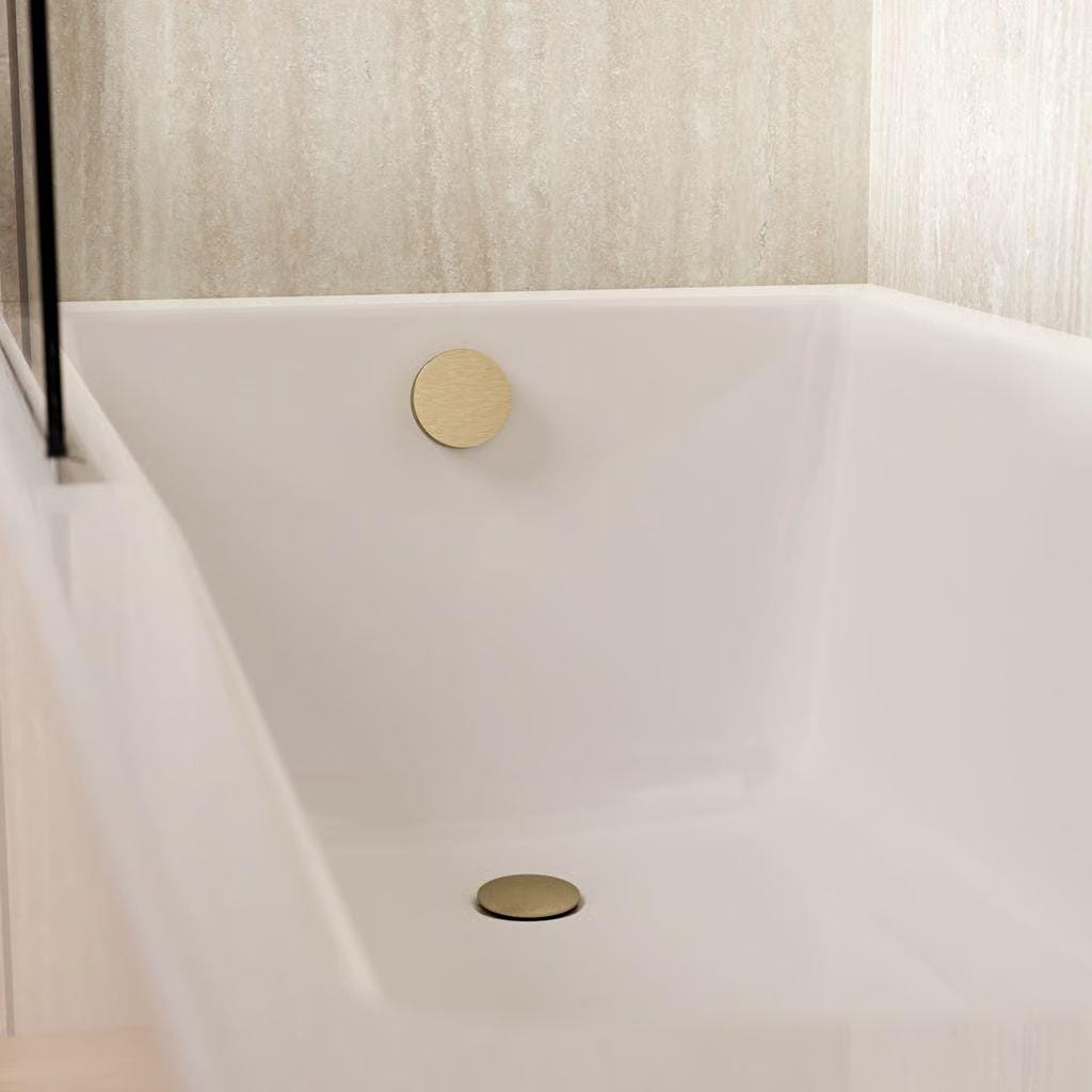 Crosswater Overflow Filler Brushed Brass Crosswater MPRO Bath Filler with Click Clack Waste
