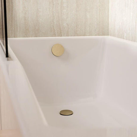 Crosswater Overflow Filler Brushed Brass Crosswater MPRO Bath Filler with Click Clack Waste
