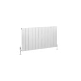 Eastbrook Panel Radiator Eastbrook Charlton Horizontal Aluminium Designer Radiator in Matt White