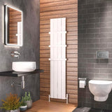 Eastbrook Panel Radiator 1800 x 375 / Electric Only Eastbrook Peretti Straight Vertical Aluminium Radiator in Matt White