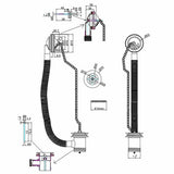 Burlington Bath Waste Burlington Bath Overflow, Plug and Chain Waste