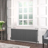 Eastbrook Rivassa Traditional 3 Column Radiator in Matt Anthracite