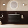 Crosswater Wall Mounted Vanity Unit 800mm / Grey Ash / Cast Mineral Marble Basin - 1 Tap Hole Crosswater Svelte Wall Hung Vanity Unit with Basin