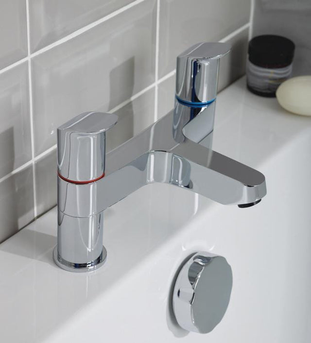 Ideal Standard Bath Mixer Ideal Standard Ceraflex 2 Tap Hole Dual Control Bath Filler Tap in Chrome
