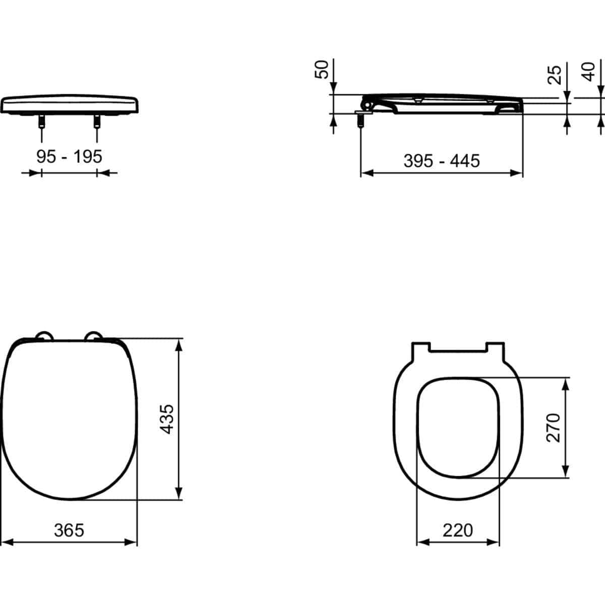 Ideal Standard Toilet Seat Ideal Standard Concept  Soft Close, Quick Release Wrapover Toilet Seat