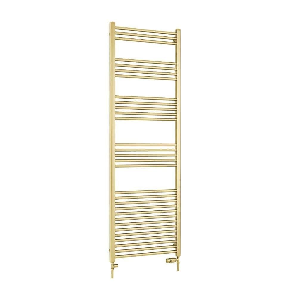 Eastbrook Ladder Rail Eastbrook Wendover Straight Heated Towel Rail in Brushed Brass