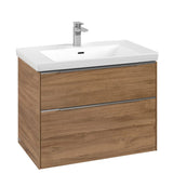Villeroy & Boch Wall Mounted Vanity Unit Villeroy & Boch Subway 3.0 Wall Hung 800mm Two Drawer Vanity Unit with Basin