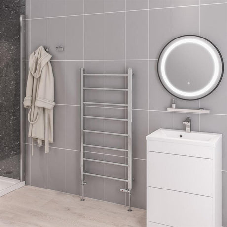 Eastbrook Ladder Rail 1200 x 600 / Electric Only Eastbrook Tuscan Round Heated Towel Rail in Chrome