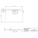 Villeroy & Boch Rectangle Shower Tray Villeroy & Boch Architectura Metalrim Rectangular Shower Tray in Alpin White